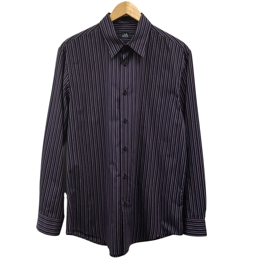John Ashford Shirt Mens Medium Purple Black